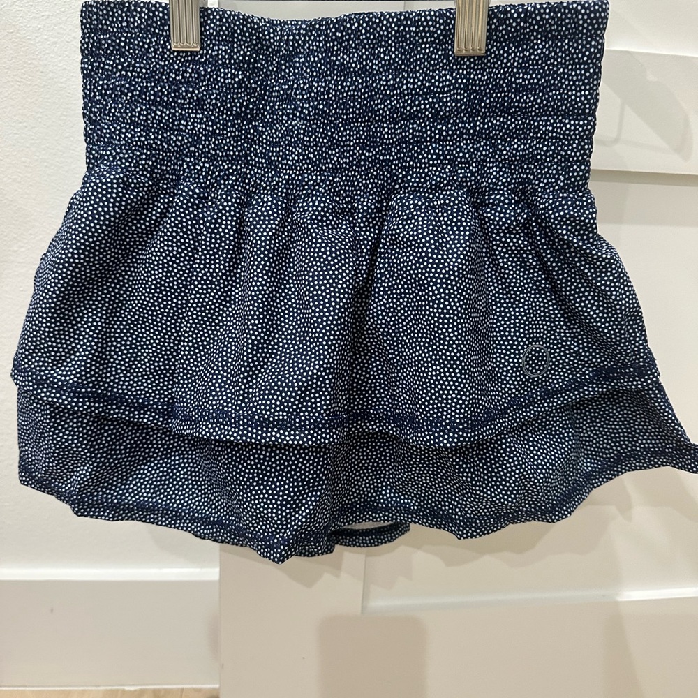 Women's Blue Polka Dot Skort